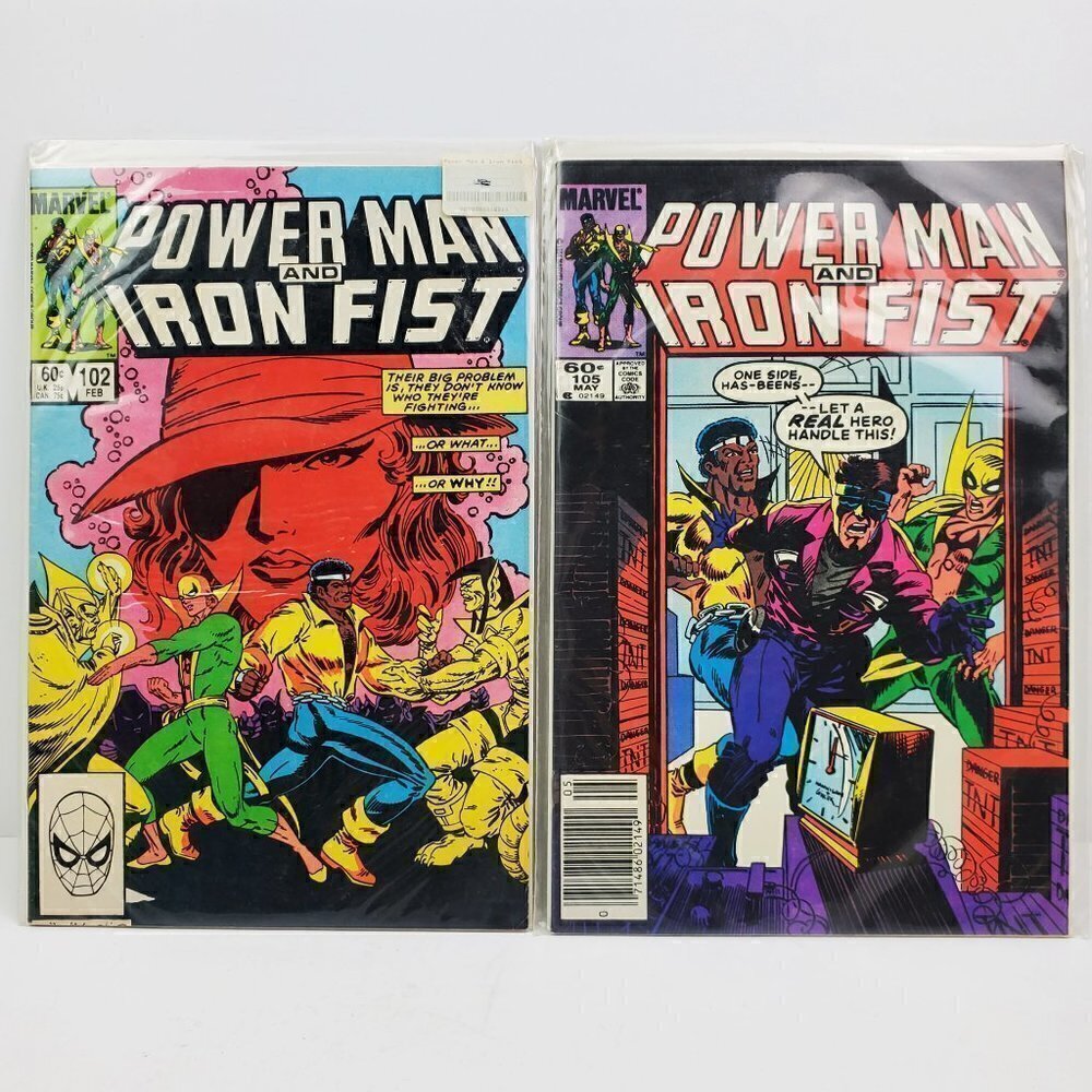 Power Man and Iron Fist 102, 105 Marvel Comic Books Vintage 1984